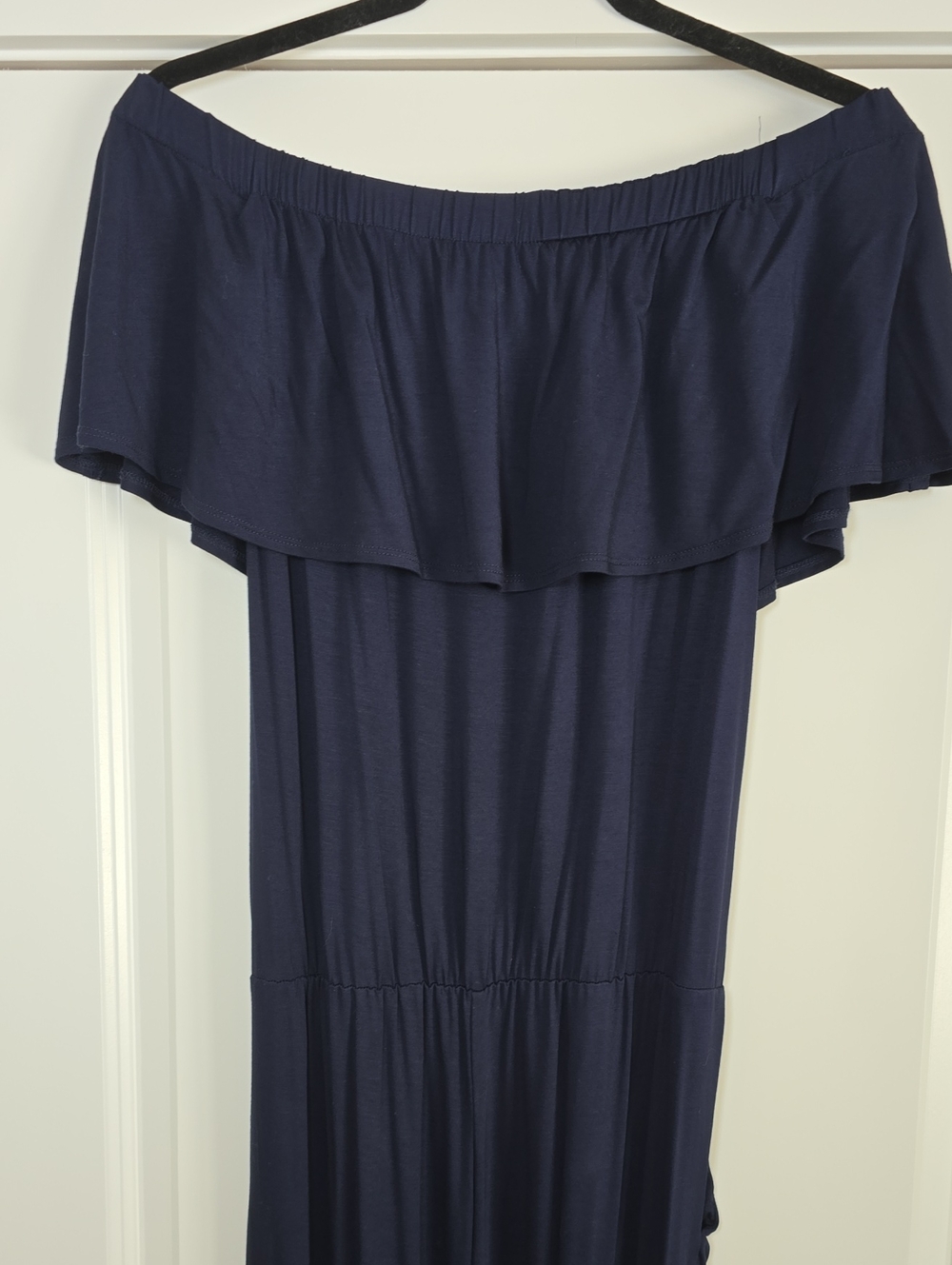 Trina Turk Off the Shoulder Navy Jumpsuit Women's Size XS - Picture 4 of 15